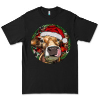 Black Hereford Cow Christmas Premium Tee - RanaPortraitStore