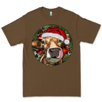 Cacao Hereford Cow Christmas Premium Tee - RanaPortraitStore