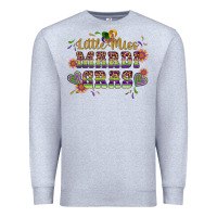 Heather Grey little miss mardi gras Premium Sweatshirt - Artiststas
