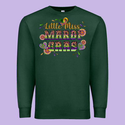 Little Miss Mardi Gras Premium Sweatshirt Designed By Artiststas