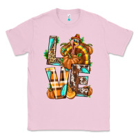 Bubblegum Pink Love Turkey Thanksgiving Classic Tee - texasbilliewilder