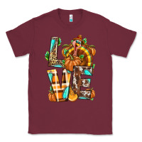 Burgundy Love Turkey Thanksgiving Classic Tee - texasbilliewilder