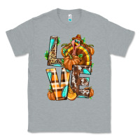 Heather Grey Love Turkey Thanksgiving Classic Tee - texasbilliewilder