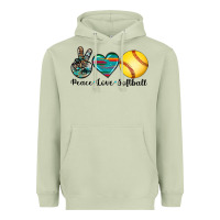 Matcha peace love softball Heavyweight Hoodie - Artiststas