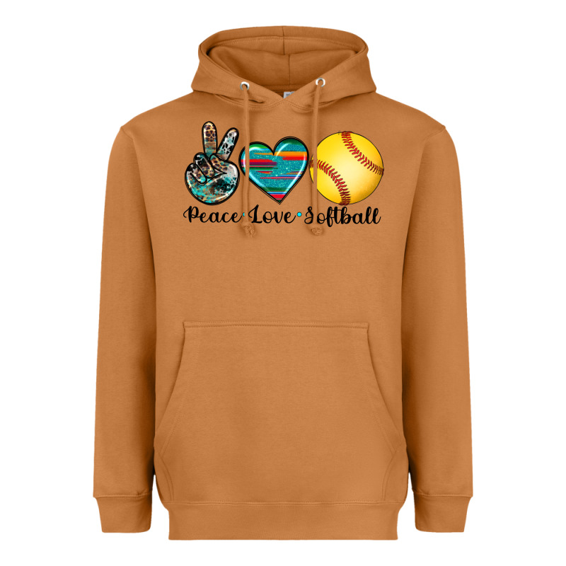 Peace Love Softball Heavyweight Hoodie by Artiststas | Teevron