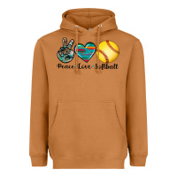 Meerkat peace love softball Heavyweight Hoodie - Artiststas