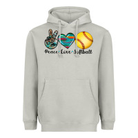 Moon Dust peace love softball Heavyweight Hoodie - Artiststas