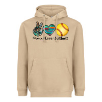 Mushroom peace love softball Heavyweight Hoodie - Artiststas