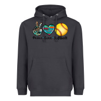 Smoke peace love softball Heavyweight Hoodie - Artiststas
