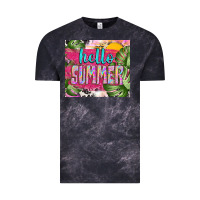 Cloud Black hello summer with cowhide Vintage Tee - TumblerDesignByShophia