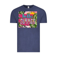 Vintage Denim hello summer with cowhide Vintage Tee - TumblerDesignByShophia