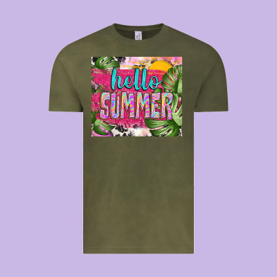 Hello Summer With Cowhide Vintage Tee Designed By Tumblerdesignbyshophia