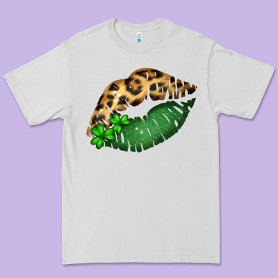 St. Patricks Day Leopard Lips Premium Tee Designed By Bettercallsaul