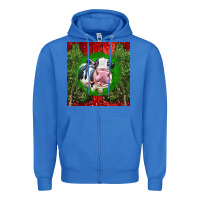 True Royal christmas holstein Zipper Hoodie - LillyAllenDesigns