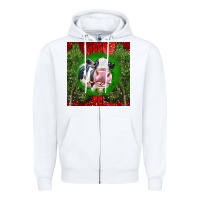 White christmas holstein Zipper Hoodie - LillyAllenDesigns
