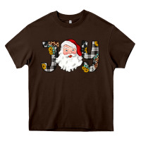 Chocolate Brown joy santa Heavy Core Tee - JahusDesignShop