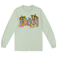 Matcha He is risen Easter  Easter Day Long Sleeve Tee - CowGirlArtShop