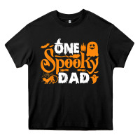 One Spooky Dad Funny Cat Boo Dad Halloween Costume Design T Shirt Heavy Core Tee | Teevron