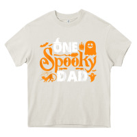 Cream one spooky dad funny cat boo dad halloween costume design t shirt Heavy Core Tee - minhPixels