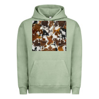 Pigment Oil Green cowhide Urban Hoodie - AdoDesignShop