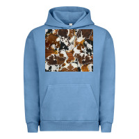 Pigment Pebble Blue cowhide Urban Hoodie - AdoDesignShop