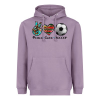 Lavender peace love soccer Heavyweight Hoodie - Artiststas