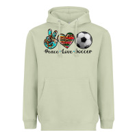 Matcha peace love soccer Heavyweight Hoodie - Artiststas