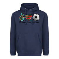 Navy peace love soccer Heavyweight Hoodie - Artiststas