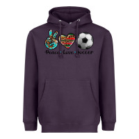 Plum peace love soccer Heavyweight Hoodie - Artiststas