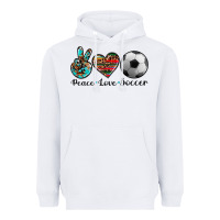 White peace love soccer Heavyweight Hoodie - Artiststas
