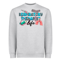Heather Grey Western Respiratory Therapist Life Heavyweight Sweatshirt - LillyAllenDesigns