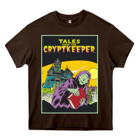 Chocolate Brown Tales From The Cryptkeeper-Figzk Heavy Core Tee - minhPixels
