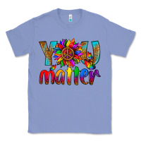 Colony Blue LGBTQ+ you matter with leopard Classic Tee - NancyCooperArtShop