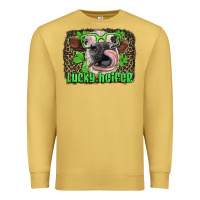Antique Gold lucky heifer with glasses st patricks Premium Sweatshirt - Artiststas