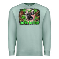 Seafoam lucky heifer with glasses st patricks Premium Sweatshirt - Artiststas
