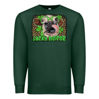 Sports Green lucky heifer with glasses st patricks Premium Sweatshirt - Artiststas