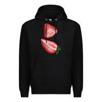 Black strawberries 1 Premium Hoodie - BundleAndBundleShop