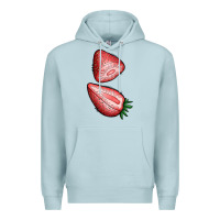 Blue Mist strawberries 1 Premium Hoodie - BundleAndBundleShop