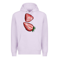 Lilac strawberries 1 Premium Hoodie - BundleAndBundleShop