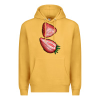 Mustard strawberries 1 Premium Hoodie - BundleAndBundleShop