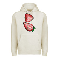 Oatmeal Heather strawberries 1 Premium Hoodie - BundleAndBundleShop