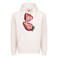 Pale Pink strawberries 1 Premium Hoodie - BundleAndBundleShop