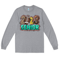 Heather Grey 2023 senior football Long Sleeve Tee - HowdyJamesFarm