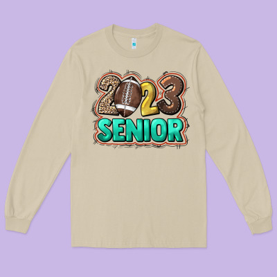 2023 Senior Football Long Sleeve Tee Designed By Howdyjamesfarm