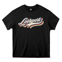 Black I Love Lockport City Usa Retro Vintage Heavy Core Tee - minhPixels
