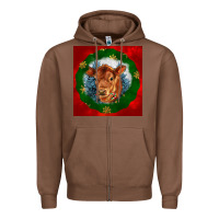 Chestnut christmas red angus calf head Zipper Hoodie - LillyAllenDesigns