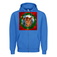 True Royal christmas red angus calf head Zipper Hoodie - LillyAllenDesigns
