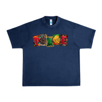 Navy peace juneteenth Urban Heavy Tee - CowGirlArtShop