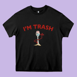 I'm Trash Forky Heavy Core Tee Designed By Minhpixels