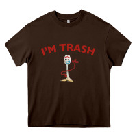 Chocolate Brown i'm trash forky Heavy Core Tee - minhPixels